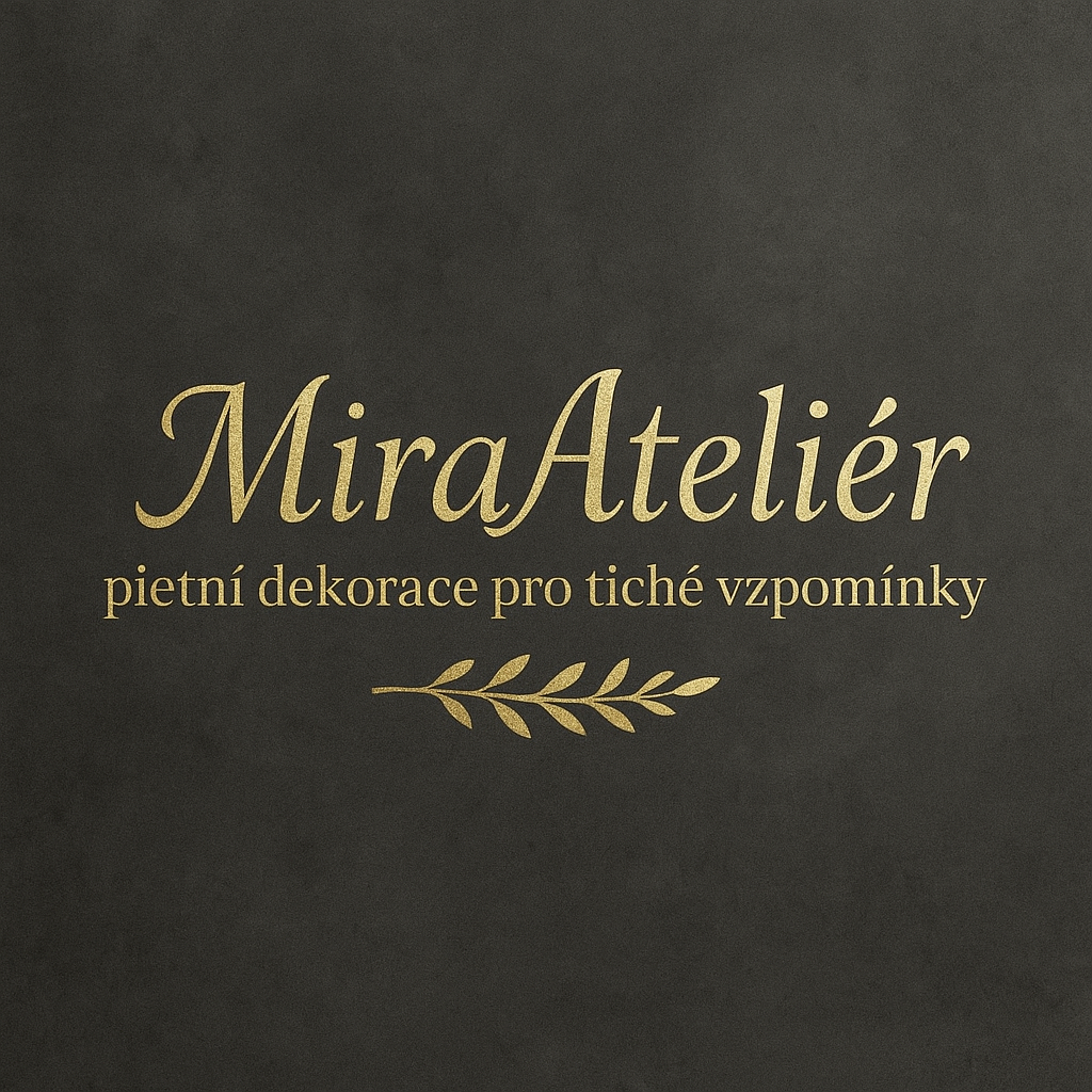 Zlatý logotyp MiraAteliér